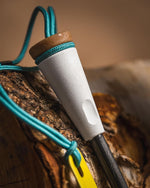 | Z?nden PRO Ferro Rod Fire Starter Survival Tool ? up to 15,000 Strikes, 3/8" Thick Fire Steel with Wood Handle, Striker & Lanyard ? Waterproof Camping Essentials (Alotta Colada)