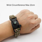 8 Pack Emergency Survival Bracelet with Whistle and Compass,Survival Kit,Wildness Emergency Survival Kit for Camping,Outdoor Travel, Hiking | PrepWiseGear