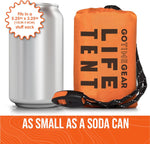 Survival Life Tent • 2 Person Mylar Emergency Shelter Tube Tent + Paracord • All-Weather Protection for Camping, Hiking, & Survival Kits • Includes Emergency Whistle | PrepWiseGear