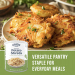 Dehydrated Potato Shreds Can, 31 Servings, Gluten Free Survival Food with 25 Year Shelf Life - Freeze Dried Emergency Food Supply for Camping, Prep & Everyday Meals