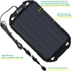 Car Battery Trickle Charger & Maintainer 12Volt 8W Solar Panel Power Charger Kit Portable Waterproof for Automotive RV Marine Boat Truck Motorcycle Trailer Tractor Powersports Snowmobile | PrepWiseGear