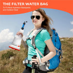 Upgrade Water Bag 2L Compatible with Sawyer Squeeze Water Filter, Durable TPU Material, BPA & PVC Free Squeeze Pouch, Collapsible Hydration Canteens for Camping Hiking Cycling (1 Pc) | PrepWiseGear