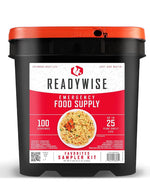 Emergency Food Supply - 100 Servings Favorites Bucket, Protein Meals, Dehydrated & Freeze Dried Survival Food, Backpacking, Camping Essentials & Prepping Supplies, up to 25 Year Shelf Life | PrepWiseGear