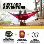 Camping Hammock ? up to 500Lbs Portable Hammock with Tree Straps - Travel, Backpacking, Hiking, Outdoors Camping Gear - Single or Double | PrepWiseGear