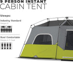 Core 9 Person Instant Cabin Tent - 14' X 9', Green (40008) | PrepWiseGear