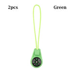 2Pcs EDC Mini Compas with Zipper Tail Rope Paracord Bracelet Gear Survival Keychain Camping Hiking Pocket Compasses Outdoor Tool | PrepWiseGear