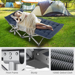 Set of 2 Folding Camping Cot, Sleeping Cot Bed, Tent Cot with Mattress, Carry Bag, Extra Wide Sturdy, Heavy Duty Holds up to 880 Lbs, Lightweight, Comfortable for Outdoor&Indoor