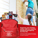 First My Family All-In-One Premium 2-Person Emergency Survival Kit | Hurricane & Earthquake Preparedness Supplies | Disaster Backpack with 72-Hour Survival Gear, First Aid, and More | PrepWiseGear