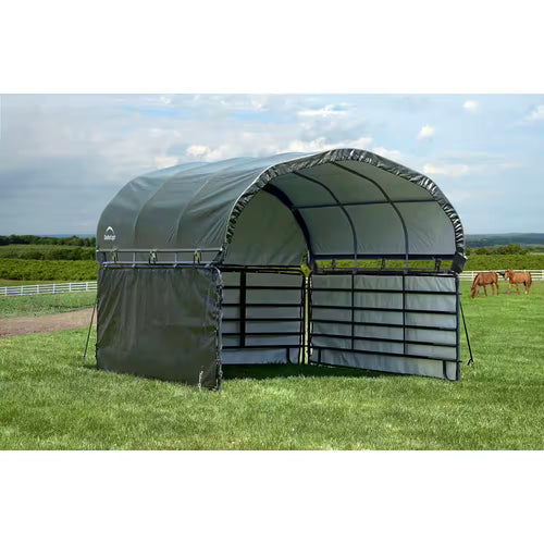 12 Ft. D X 12 Ft. W Enclosure Kit for Corral Shelter in Green with Uv-Treated, Heat-Sealed Panels | PrepWiseGear