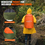 35L Hiking Backpack Water Resistant Outdoor Sports Travel Daypack Lightweight with Rain Cover for Women Men (Army Green) | PrepWiseGear
