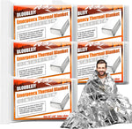 5-Pack Emergency Thermal Blankets, Heavy Duty Mylar Space Blanket with Ultimate Body Heat Retention for Camping Survival Kit, Car Emergency and Hiking, Waterproof & Windproof | PrepWiseGear