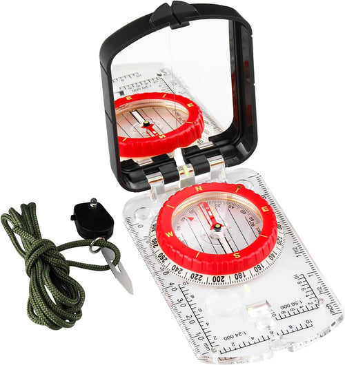 Compass Hiking Survival, Wilderness Survival Compass for Kids- Magnetic Gear Set Navigation Map- Backpacking Camping Hunting Survival | PrepWiseGear