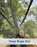 Camping Hammock, Portable Single & Double Hammock with Net, 2 Person Hammock Tent with 2 * 10Ft Straps, Best for Outdoor Hiking Survival Travel | PrepWiseGear